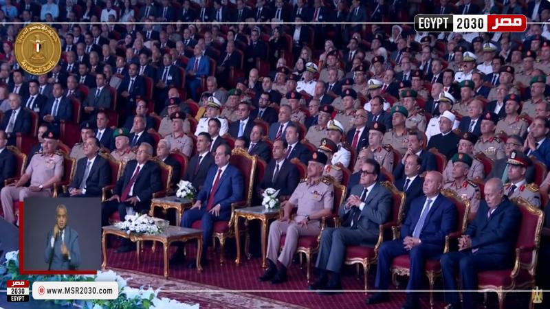  الرئيس عبد الفتاح السيسي خلال حضوره الندوة التثقيفية للقوات المسلحة