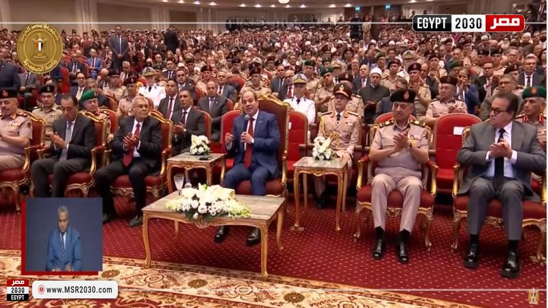 الرئيس عبد الفتاح السيسي خلال حضوره الندوة التثقيفية للقوات المسلحة