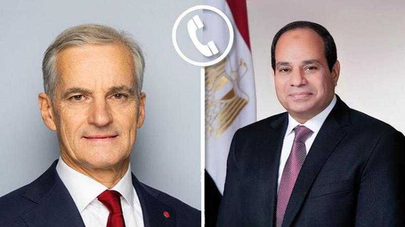 الرئيس السيسي يرحب بمشاركة رئيس الوزراء النرويجي في قمة شرم الشيخ للسلام ويؤكد اعتزاز مصر بعلاقات التعاون