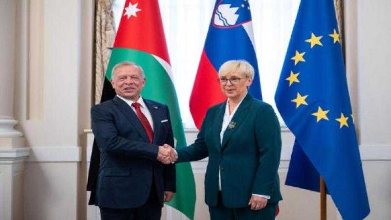 ملك الأردن ورئيسة سلوفينيا يبحثان جهود السلام وتوسيع التعاون بين البلدين