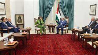 عباس يبحث مع ممثلة ألمانيا السلام وتثبيت وقف إطلاق النار بغزة