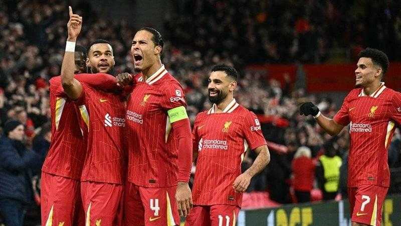 ليفربول يتقدم بثلاثية على آينتراخت فرانكفورت في شوط أول مثير بدوري الأبطال