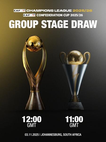 كاف يُعلن موعد قرعة دور المجموعات لدوري أبطال إفريقيا والكونفدرالية