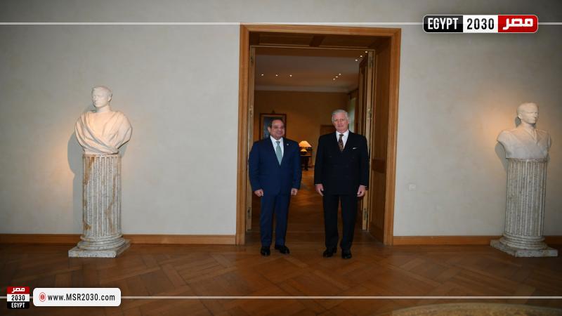 الرئيس عبد الفتاح السيسي يلتقي جلالة الملك فيليب ملك بلجيكا