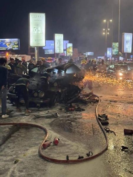 حادث مروع بطريق السويس الصحراوي