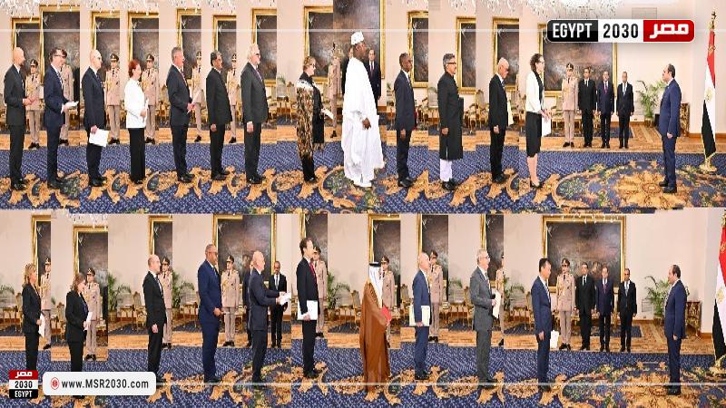 تسلم الرئيس السيسي أوراق اعتماد 23 سفيراً جديداً لدى جمهورية مصر العربية