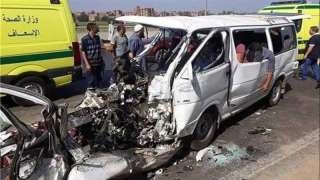 10 مصابين حصيلة حادث مرورى على طريق  “رأس غارب – الغردقة”