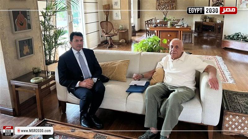 حسين لبيب مع وزير الشباب والرياضة