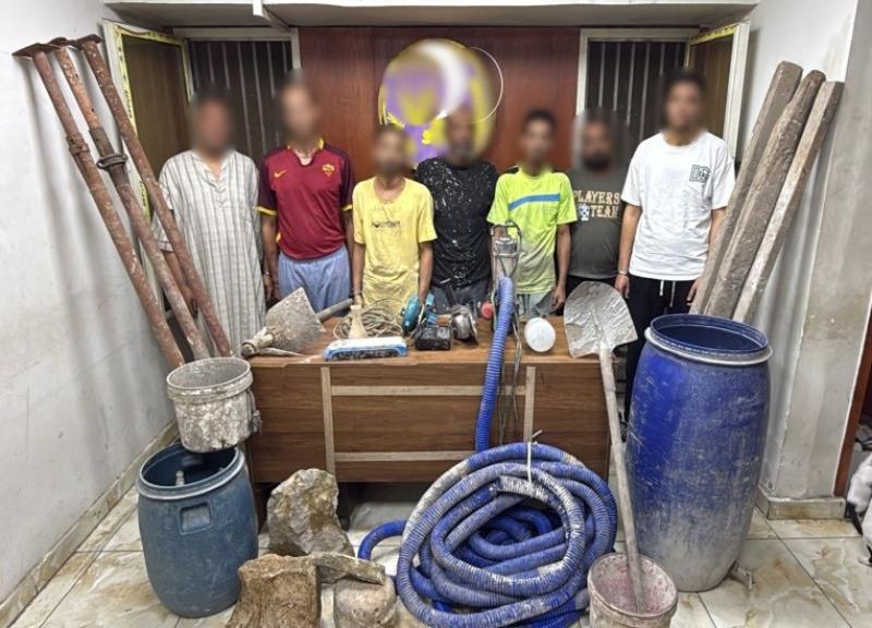 ضبط 7 أشخاص بالقاهرة لقيامهم بالحفر والتنقيب غير المشروع عن الآثار