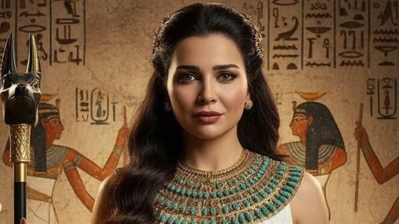 مي عز الدين تحتفل بافتتاح المتحف المصري الكبير بإطلالة فرعونية