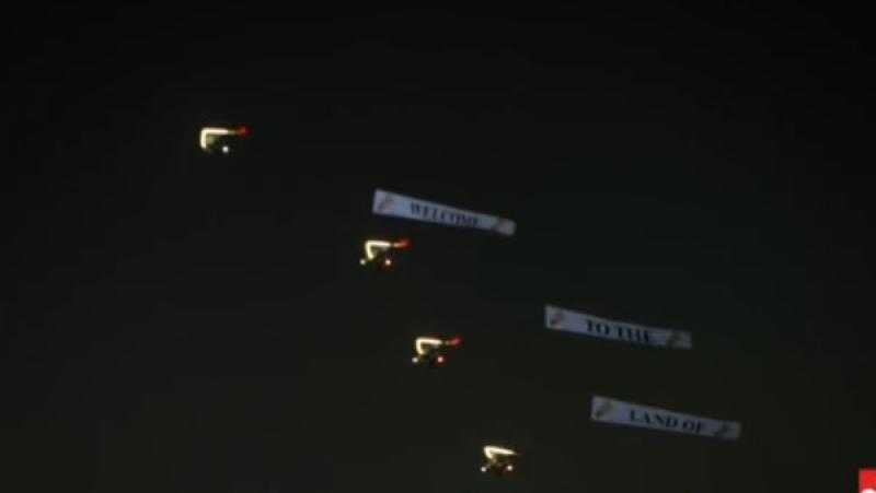 أهلا بكم فى أرض السلام.. سماء المتحف المصرى الكبير ترحب بالضيوف