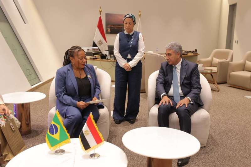 شريف فتحي وزير السياحة والآثار و Margareth Menezes وزيرة الثقافة البرازيلية