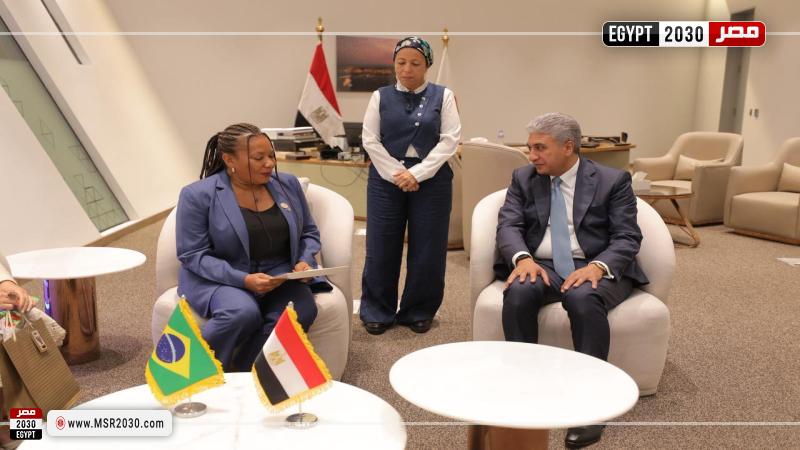 شريف فتحي وزير السياحة والآثار و Margareth Menezes وزيرة الثقافة البرازيلية