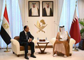 رئيس الوزارء القطري يستقبل مدبولي خلال زيارته الحالية للدوحة