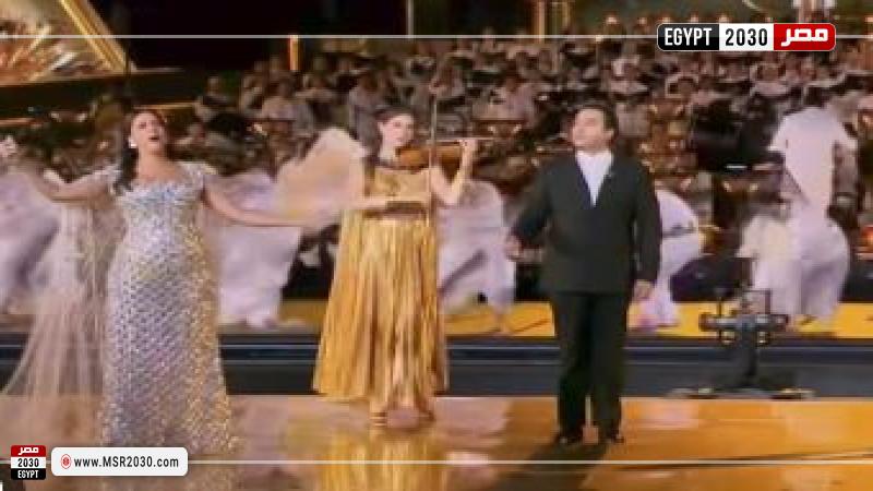 رجاء الدين أحمد خلال مشاركته بحفل افتتاح المتحف المصري الكبير