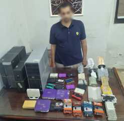 ضبط شخص أنشأ محطة بث تلفزيوني لاسلكية بدون... ضبط شخص أنشأ محطة بث تلفزيوني لاسلكية بدون ترخيص بالشرقية