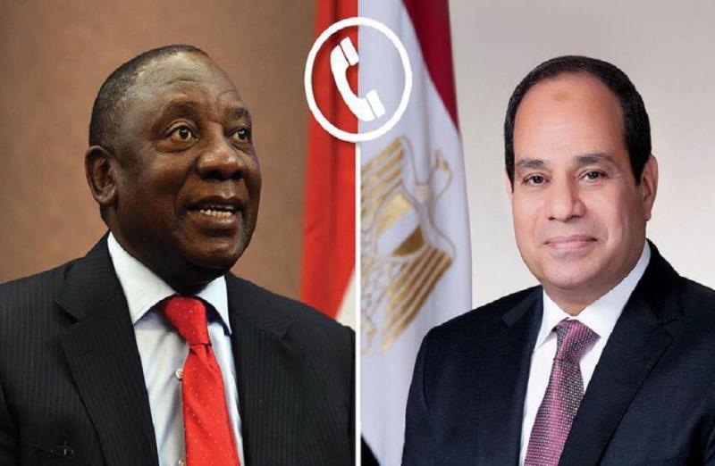 الرئيس عبد الفتاح السيسي ورئيس جمهورية جنوب أفريقيا