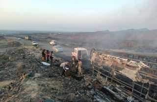 وفاة 17 شخصا في حادث مروري بجنوب اليمن وفاة 17 شخصا في حادث مروري بجنوب اليمن