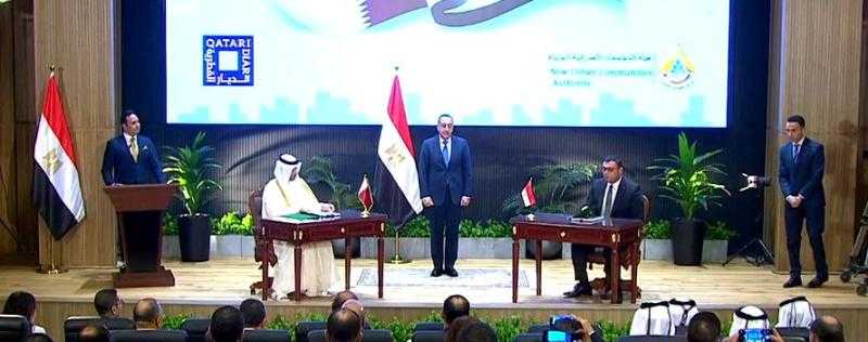 رئيس الوزراء يشهد توقيع شراكة استثمارية مصرية قطرية لتنمية منطقة علم الروم
