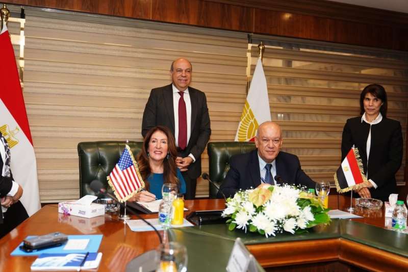 فعاليات توقيع مذكرة تفاهم بين مصر والولايات المتحدة الأمريكية