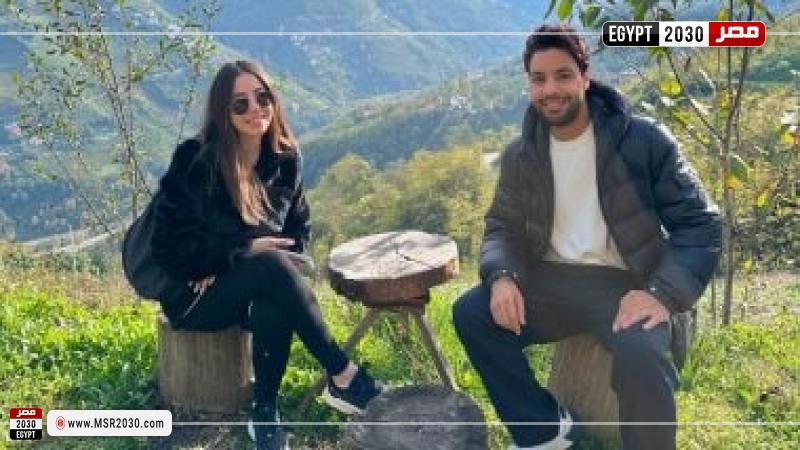 أحمد جمال وزوجته فرح الموجي