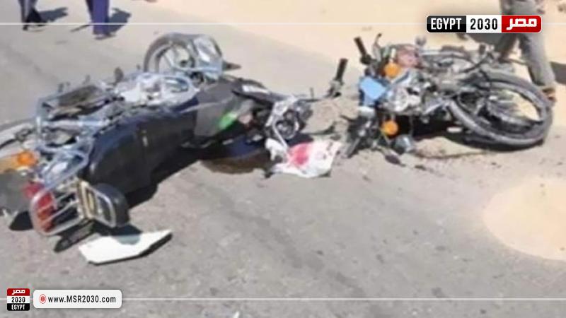 تصادم دراجتين ناريتين 