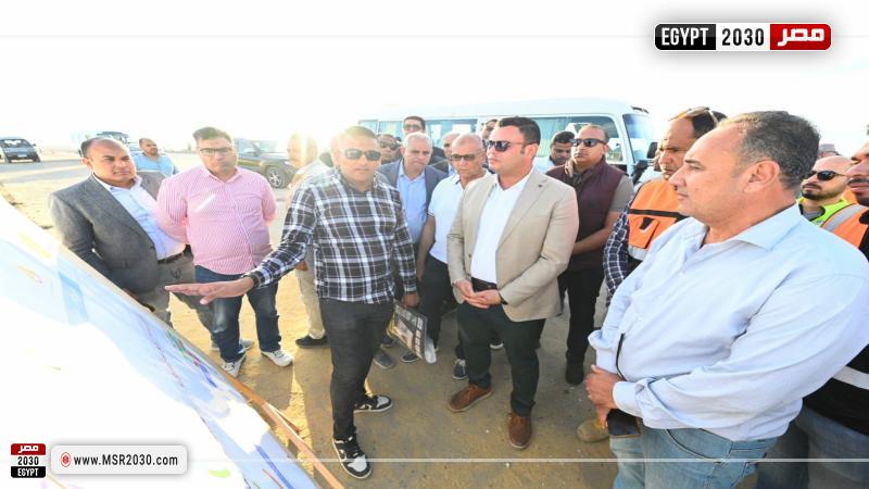 متابعة وزير الإسكان تنفيذ أبراج الداون تاون وكوبري C19 بمدينة العلمين الجديدة