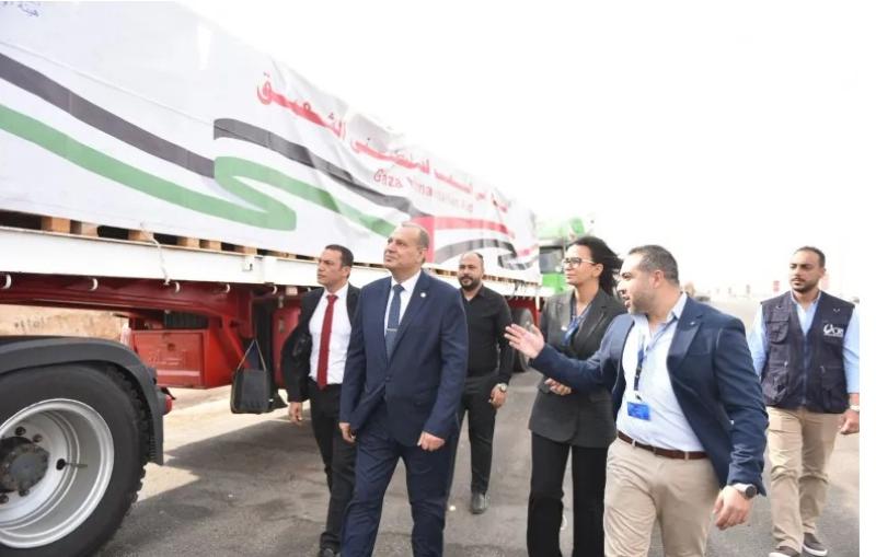 القافلة رقم«14».. «التموين» تسيّر 40 شاحنة مساعدات لدعم 13 ألف أسرة في غزة