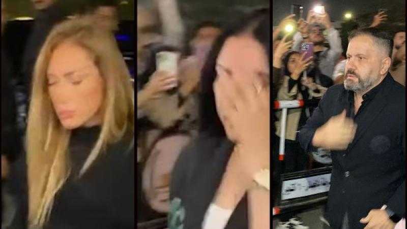 عبير صبري وإدوارد وريهام سعيد فى عزاء والد محمد رمضان