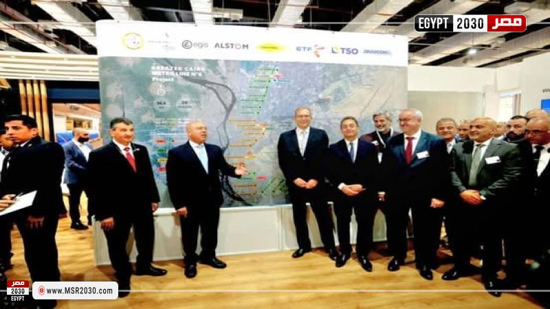 وزير النقل يشهد تسليم مسار الخط السادس للمترو بين ألستوم الفرنسية والقومية للأنفاق