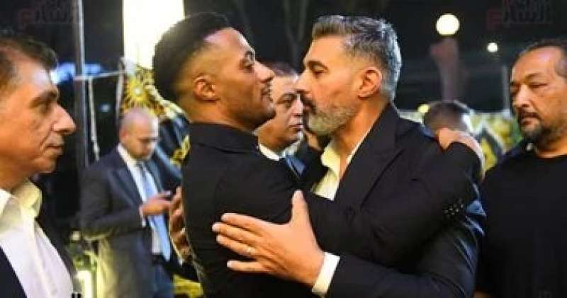 ياسر جلال من عزاء والد محمد رمضان 