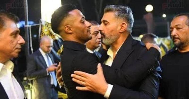 أحمد السقا وياسر جلال وريهام حجاج فى عزاء والد محمد رمضان