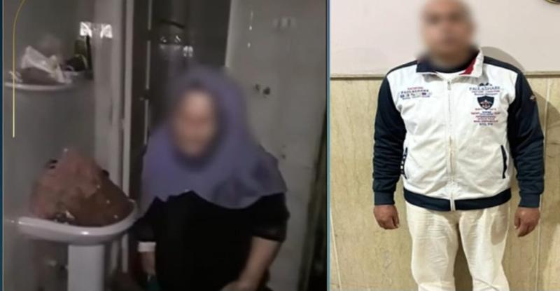 المتهم بالتعدي علي والدته 