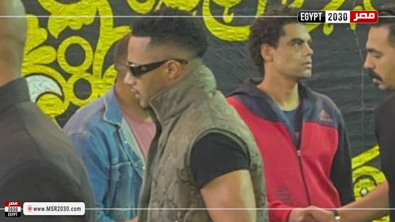 محمد رمضان من عزاء إسماعيل الليثي