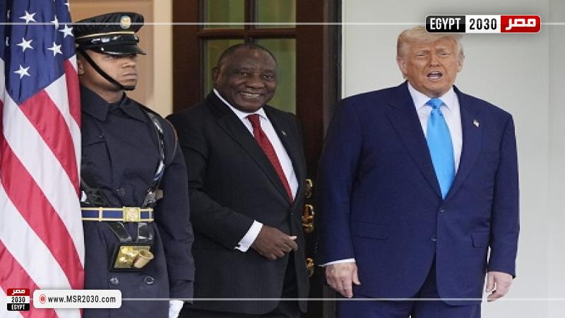 ترامب و رئيس جنوب إفريقيا 