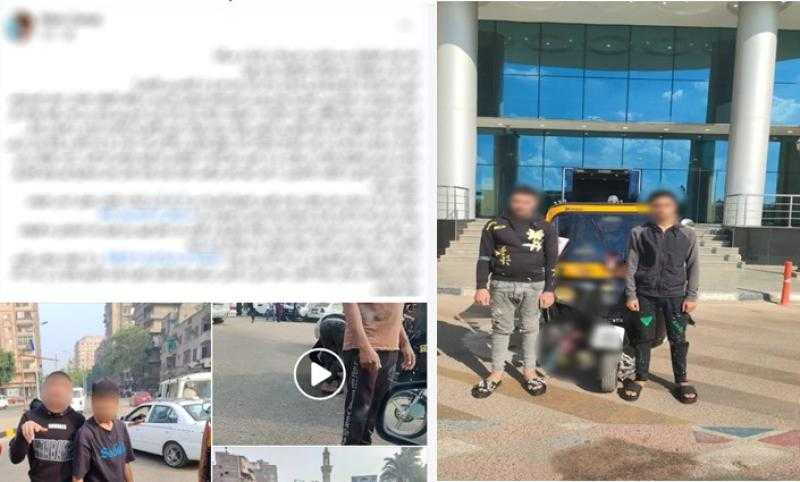 السير عكس الاتجاه يتسبب فى حادث تصادم بين توك توك وسيارة ملاكى بالجيزة