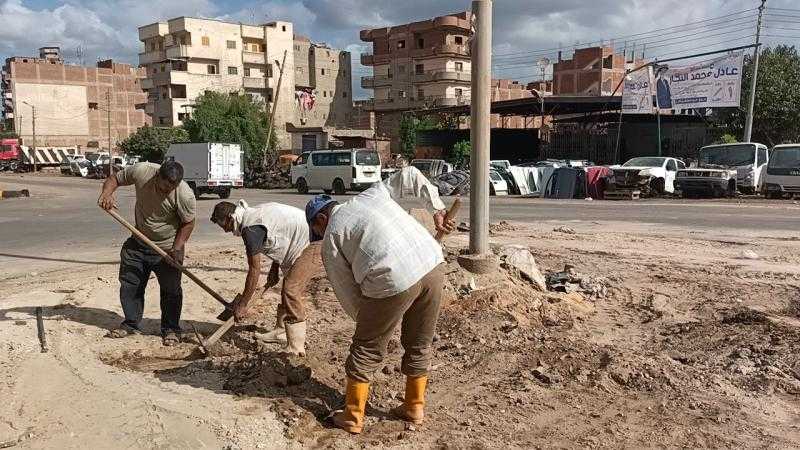 بتكلفة مليوني جنيه.. تطوير ميدان أبراج النيل بمدخل دسوق بكفر الشيخ