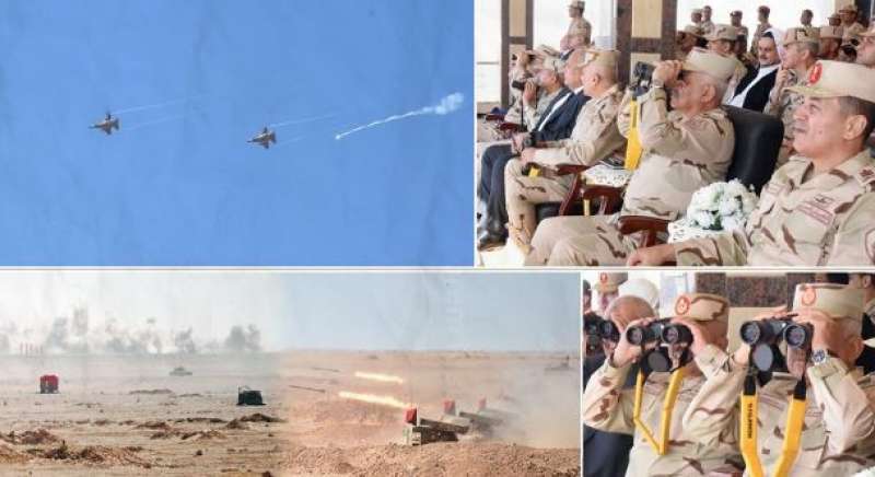 وزير الدفاع  يشهد تنفيذ المرحلة الرئيسية للمشروع التكتيكي بالذخيرة الحية