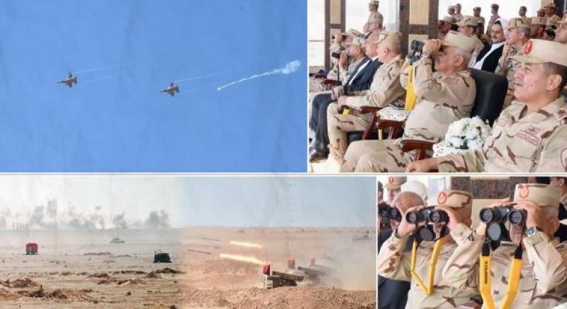 وزير الدفاع يشهد تنفيذ المرحلة الرئيسية للمشروع التكتيكي بالذخيرة الحية