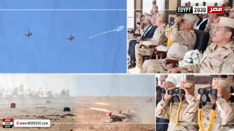 وزير الدفاع  يشهد تنفيذ المرحلة الرئيسية للمشروع التكتيكي بجنود بالذخيرة الحية