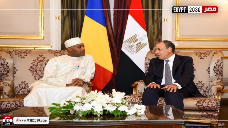 د. بدر عبد العاطي، وزير الخارجية و عبد الله صابر فضل وزير خارجية جمهورية تشاد