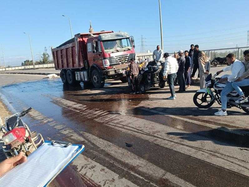 مصرع 3 مدرسين دهستهم سيارة نقل فى كفر الشيخ