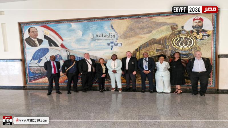 سكك حديد مصر تستقبل وفد برلماني جنوب افريقى