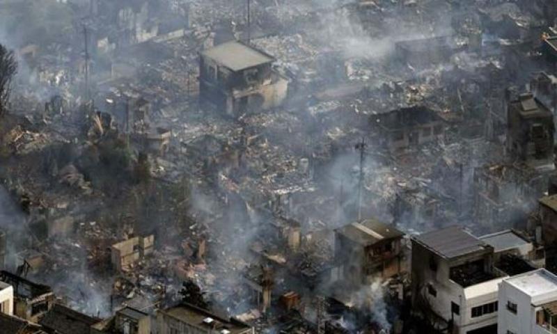 حريق هائل يلتهم أكثر من 170 مبنى جنوب غرب اليابان