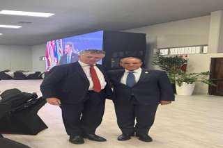 وزير الخارجية يلتقى مع مستشار الأمن القومي البريطاني على هامش قمة العشرين