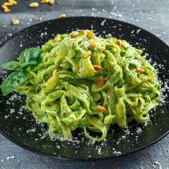 طريقة عمل المكرونة بالريحان