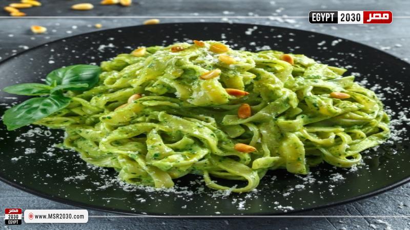 مكرونة بالريحان