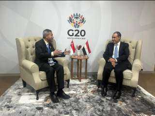 وزير الخارجية يعرب لنظيره السنغافوري عن تقديره للمسار الإيجابي الذي تشهده العلاقات بين البلدين