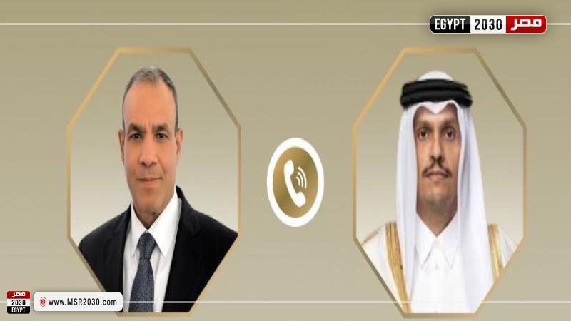 وزير الخارجية ونظيره القطري