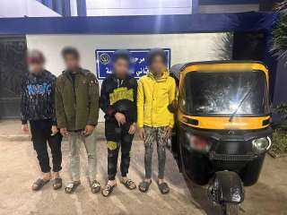 حبس المتهمين بمحاولة سرقة دراجة نارية بتوك توك فى القليوبية